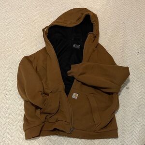 Carhartt Brown Hooded Zip-Up Jacket